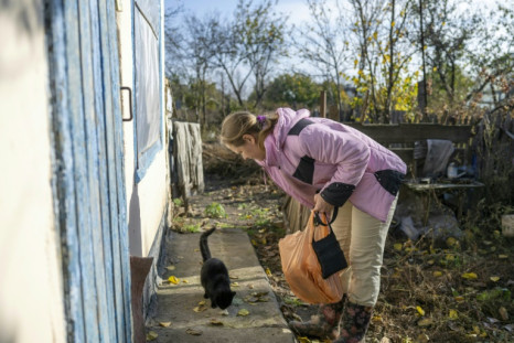 Ucranianos perto da frente de Kherson se sentem seguros o suficiente para parar em suas casas abandonadas para alimentar seus animais de estimação