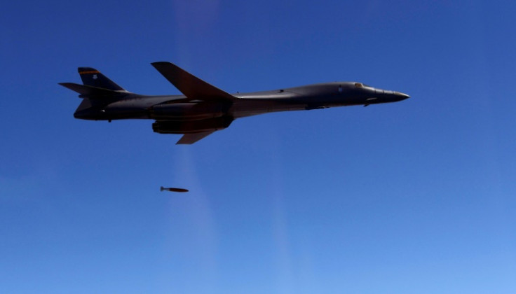 Um bombardeiro B-1B da Força Aérea dos EUA é visto aqui em 2017 durante exercícios conjuntos EUA-Coreia do Sul