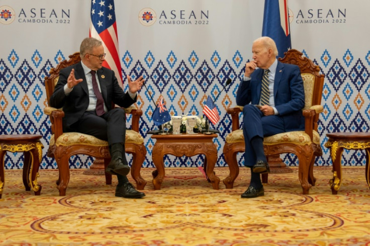 O presidente Joe Biden também conversou com o primeiro-ministro Anthony Albanese, da Austrália, um importante aliado regional e membro do grupo de segurança Quad.