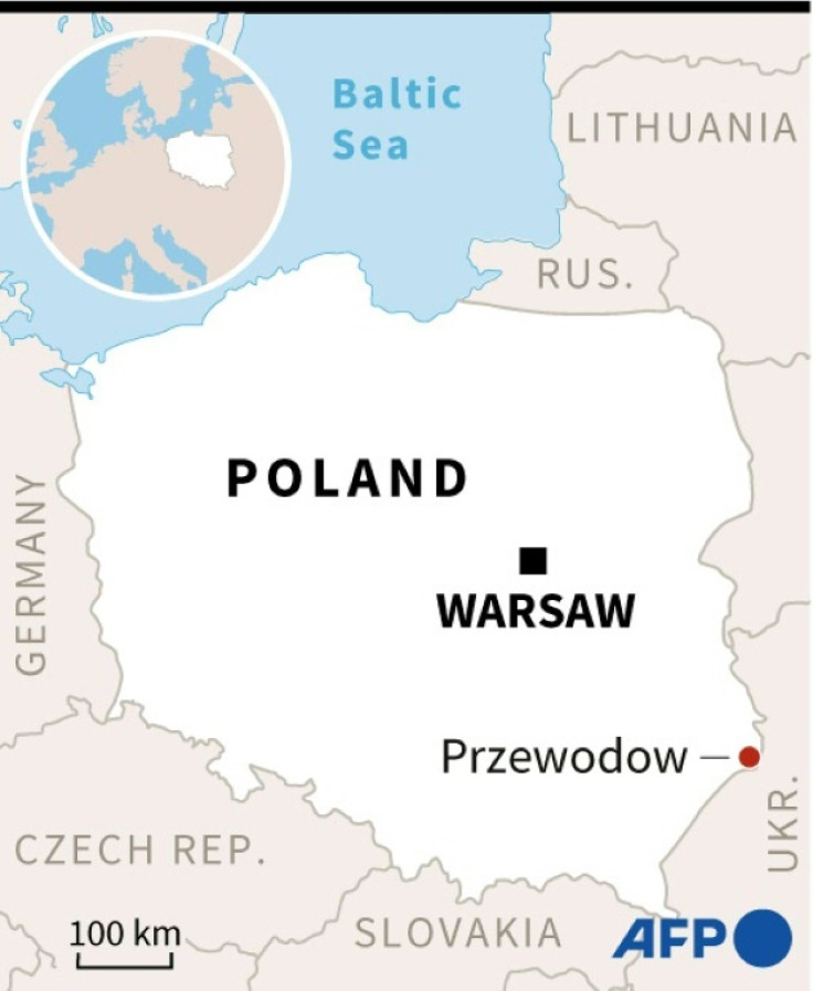 Mapa de localização de Przewodow na Polônia