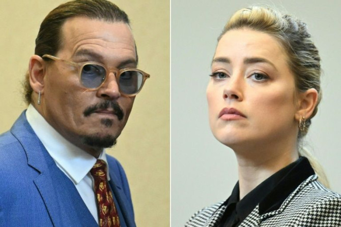 A atriz Amber Heard (à direita) está apelando do veredicto do júri no julgamento por difamação que perdeu para o ex-marido Johnny Depp (à esquerda)