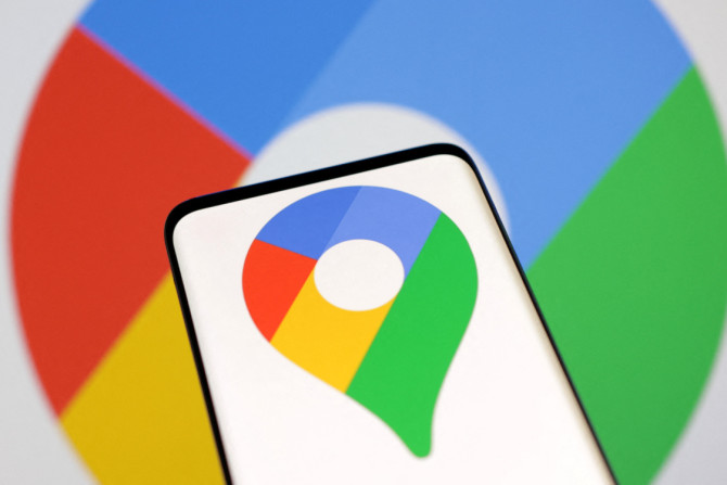 A ilustração mostra o logotipo do aplicativo Google Maps