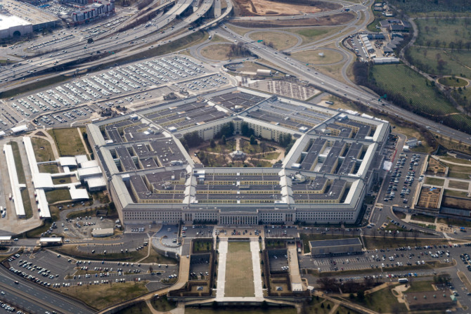 Vista aérea do Pentágono é vista em Washington