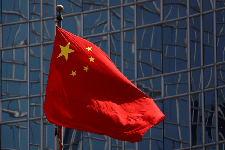 A bandeira nacional chinesa é vista em Pequim, China