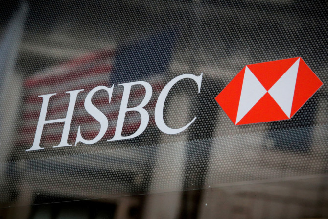 O logotipo do HSBC é visto em uma agência bancária no distrito financeiro de Nova York