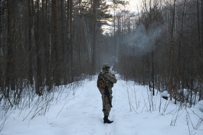 Soldado russo na neve