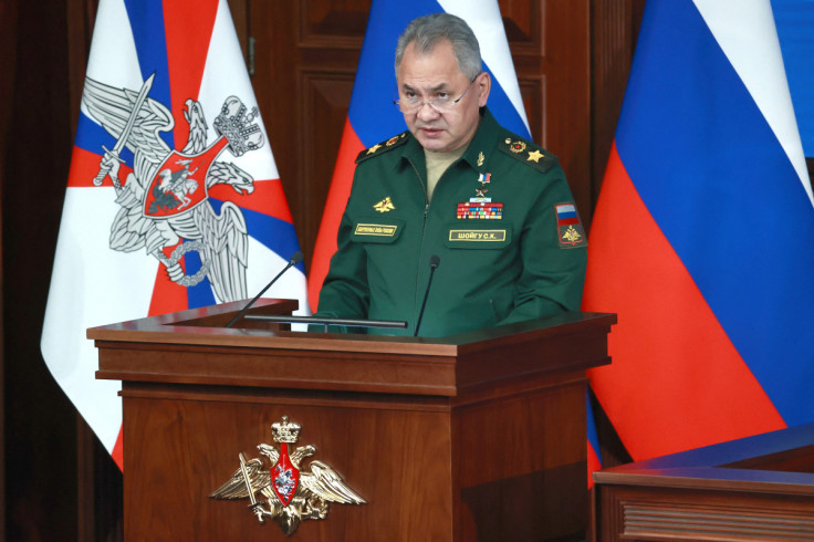 O ministro da Defesa da Rússia, Sergei Shoigu, participa de uma reunião do Conselho do Ministério da Defesa em Moscou